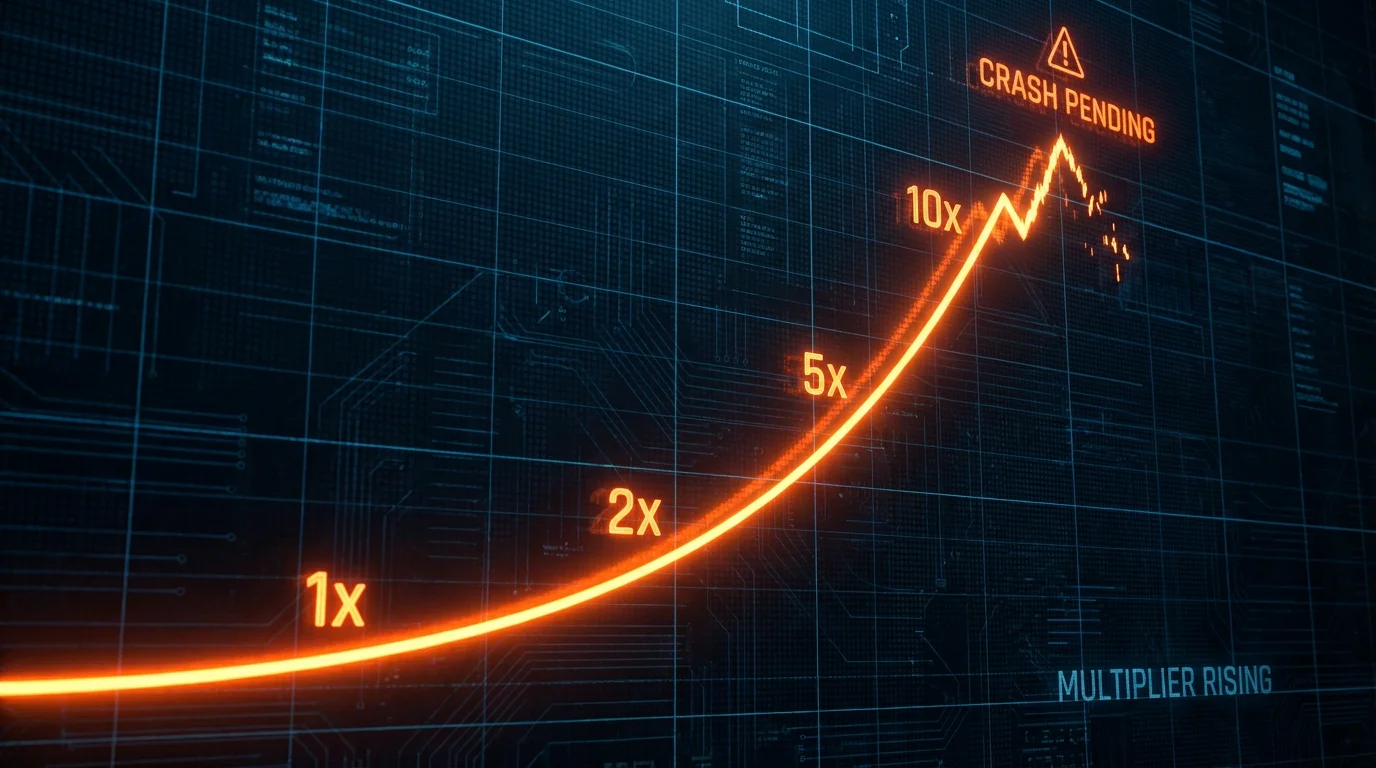 Crash games at non-GamStop casinos — rising multiplier curve