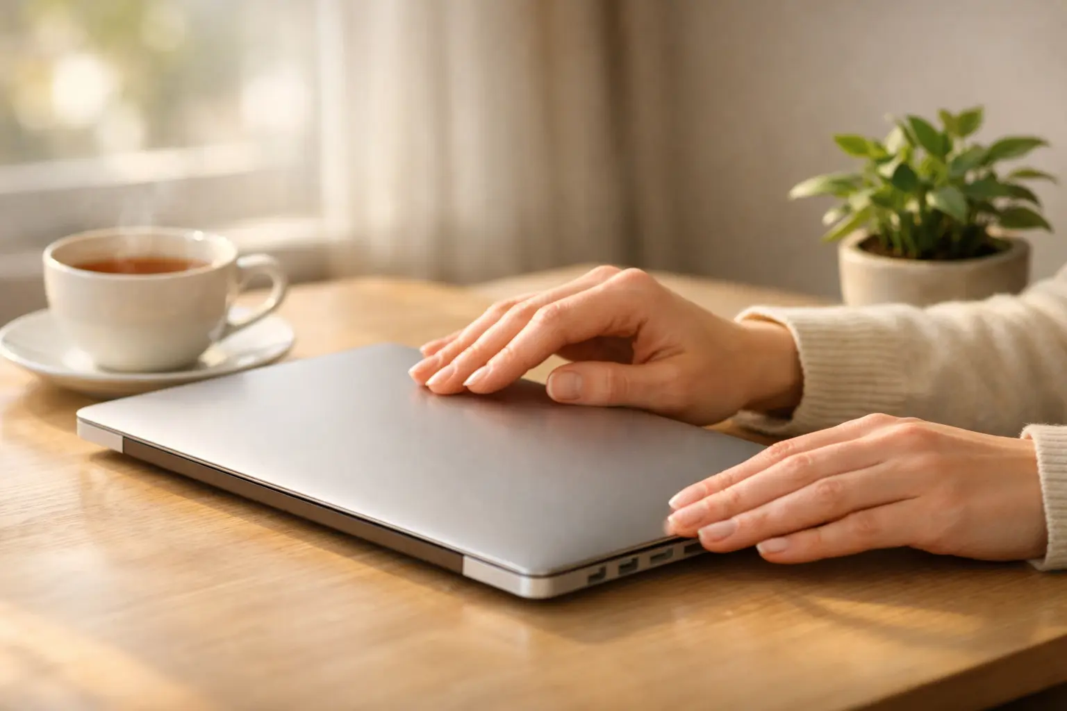 GamStop self-exclusion — person at laptop making responsible choice