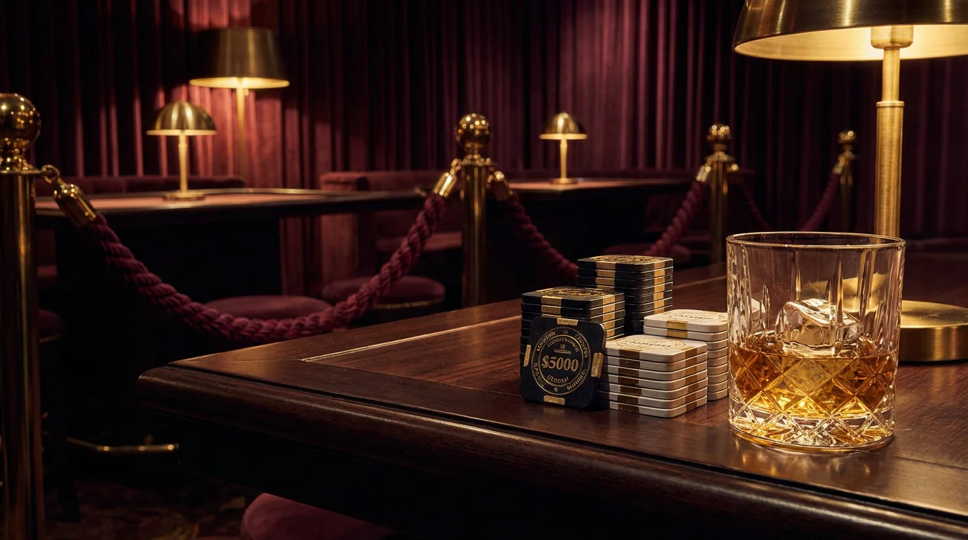 High roller casino not on GamStop — VIP table with premium chips