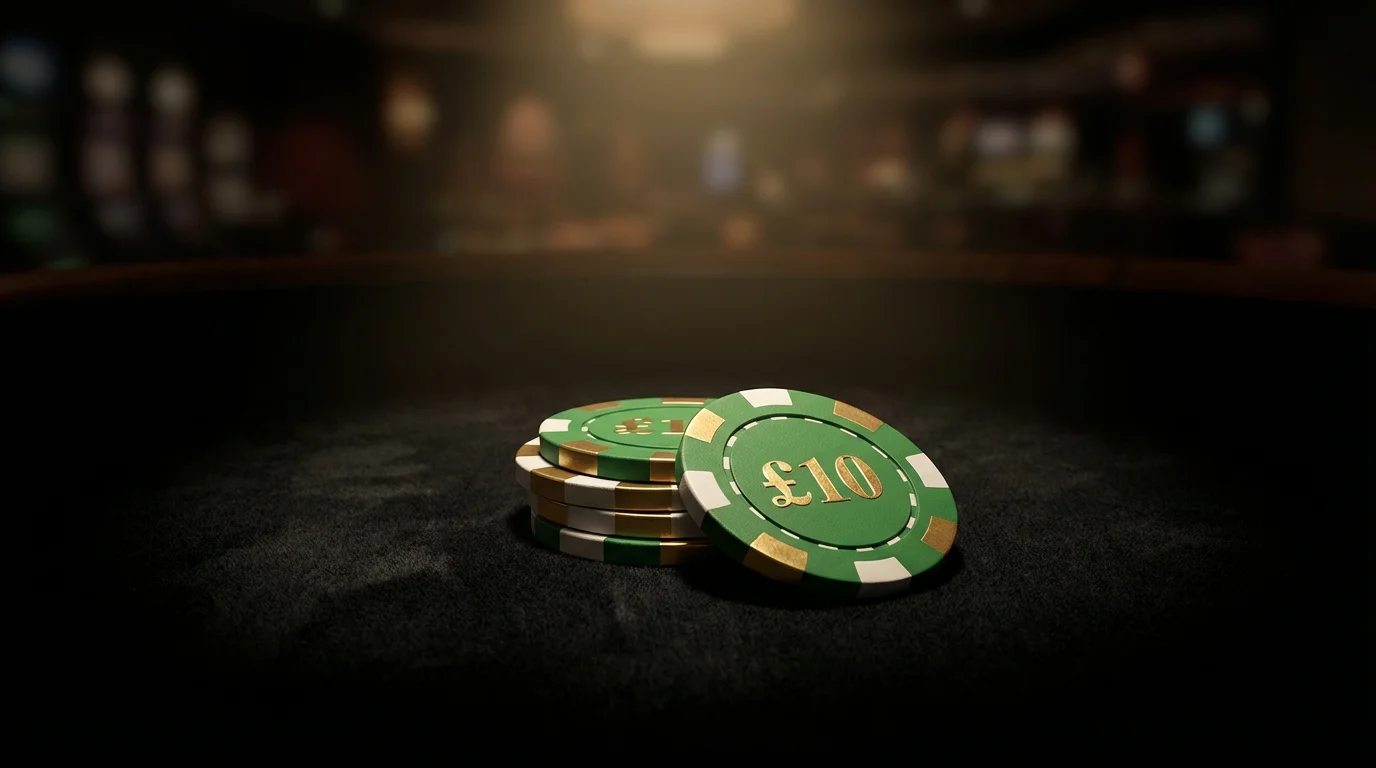 Non-GamStop casino minimum deposit £10 — small stack of chips